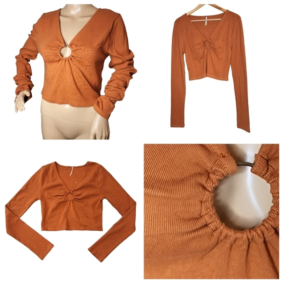 NWOT Free People cropped sweater - Picture 1 of 16